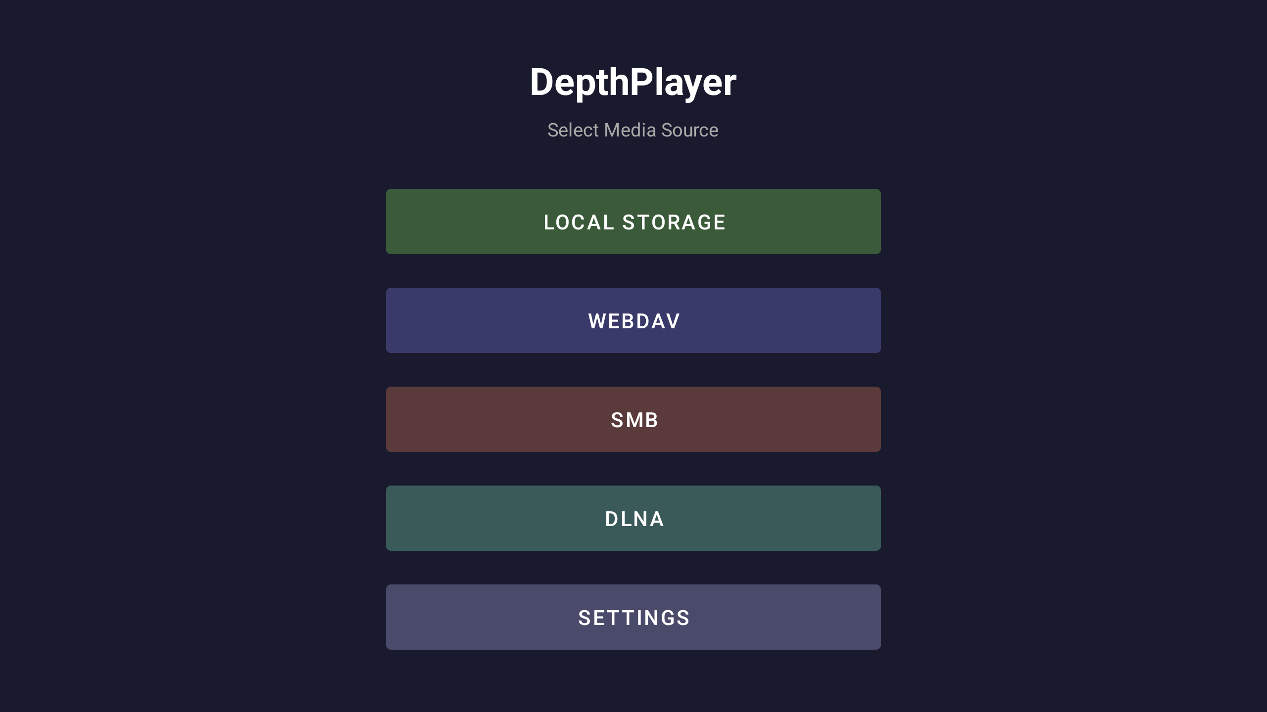 DepthPlayer media library on Meta Quest